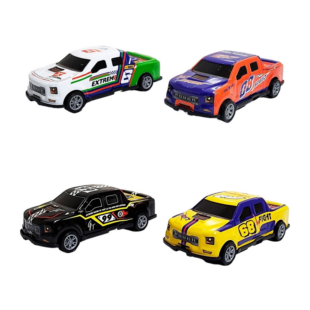 GENERICO - Camioneta Deportiva Speed Racing Road Impulso X 4 Unidades