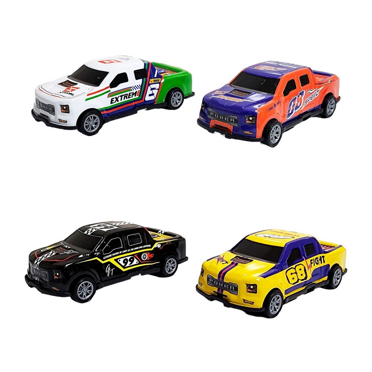 GENERICO - Camioneta Deportiva Speed Racing Road Impulso X 4 Unidades