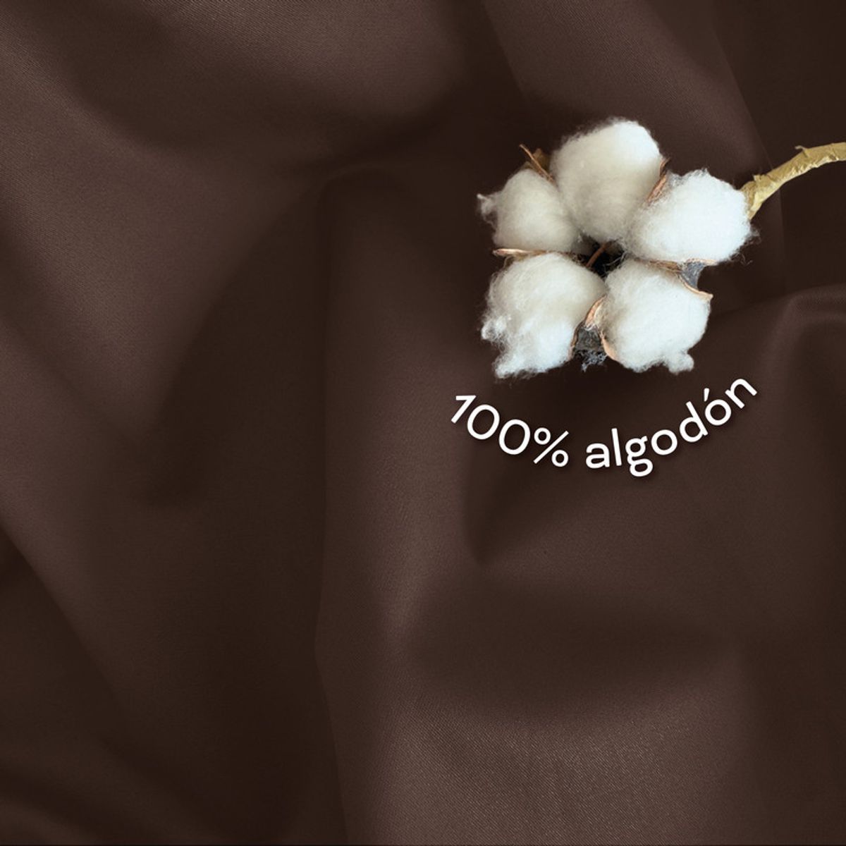 KAMUCHY - Juego de cama 300 hilos 100% algodón Chocolate