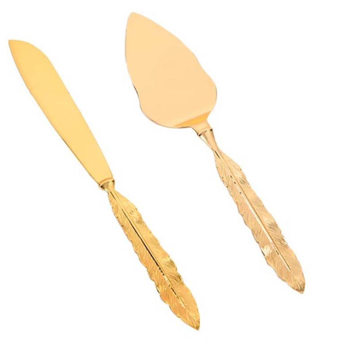 TIGRES DEL ASIA - SET 2 CUBIERTOS PARA SERVIR DISEÑO HOJAS