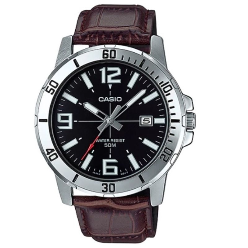 CASIO - Reloj Casio Pulso Cuero Mtp-vd01-1b Para Hombre