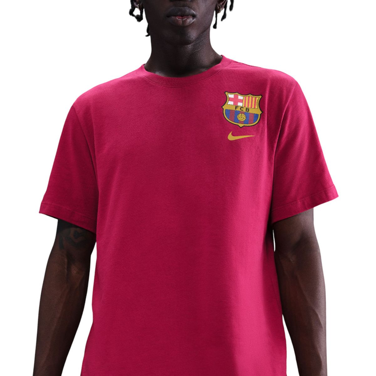 NIKE - Camiseta Nike Fcb M Nk Crest Tee Hombre-Bordo