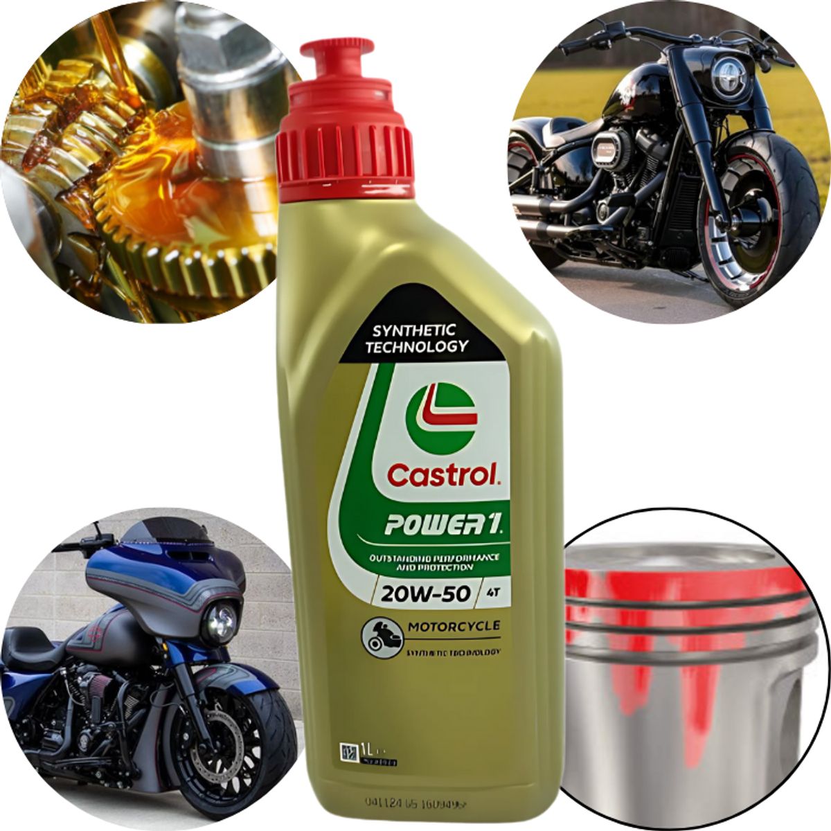 CASTROL - Aceite castrol 4t power 1 20W-50 sintetico moto