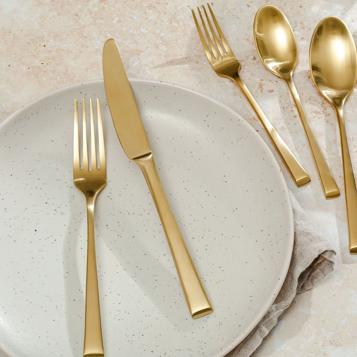 FOH - Cuchillo de Cena Parker 925 - Pack de 12 Piezas Matte Brass