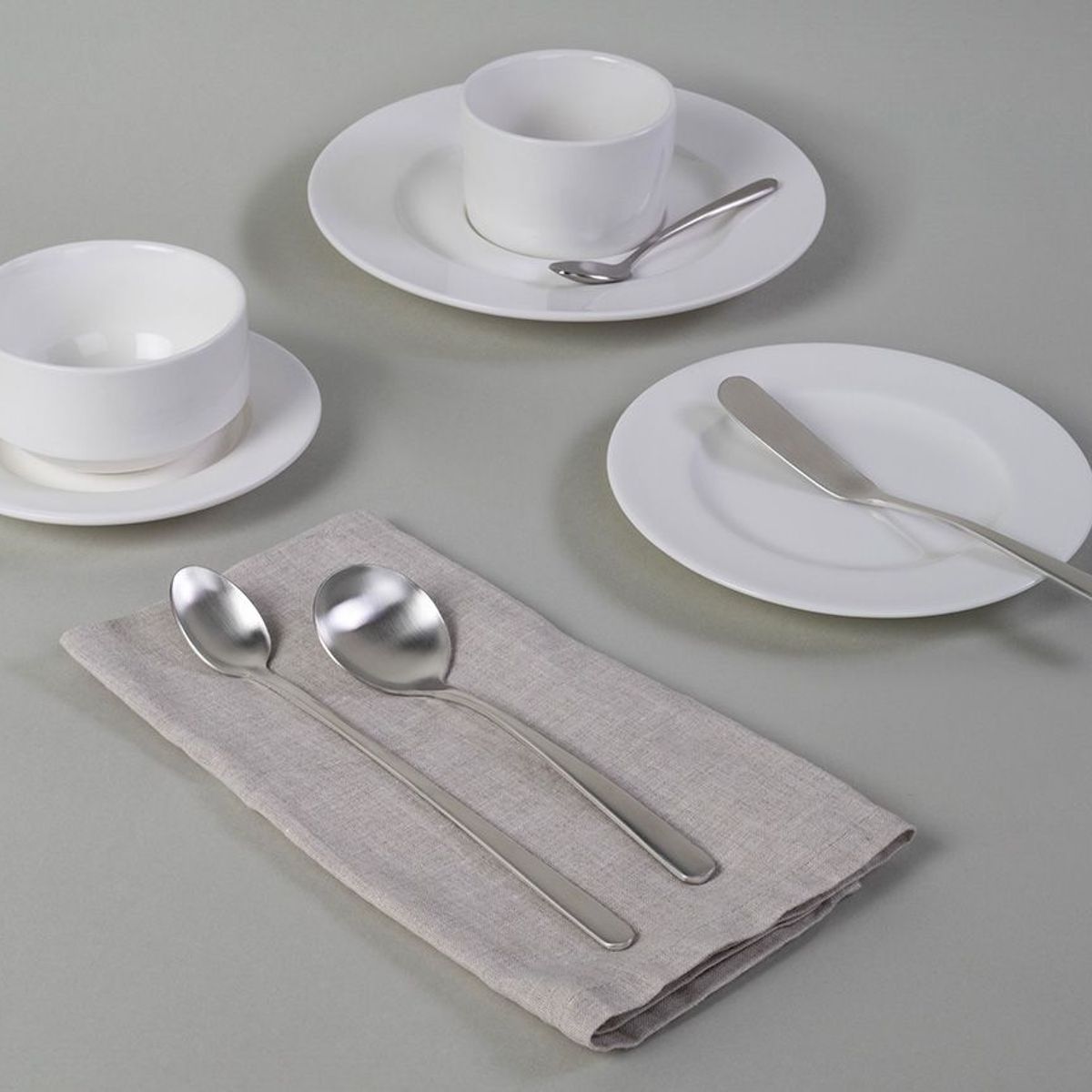 FOH - Cucharas Clásicas de Sopa 7 - Pack de 12 piezas Acero Inoxidable