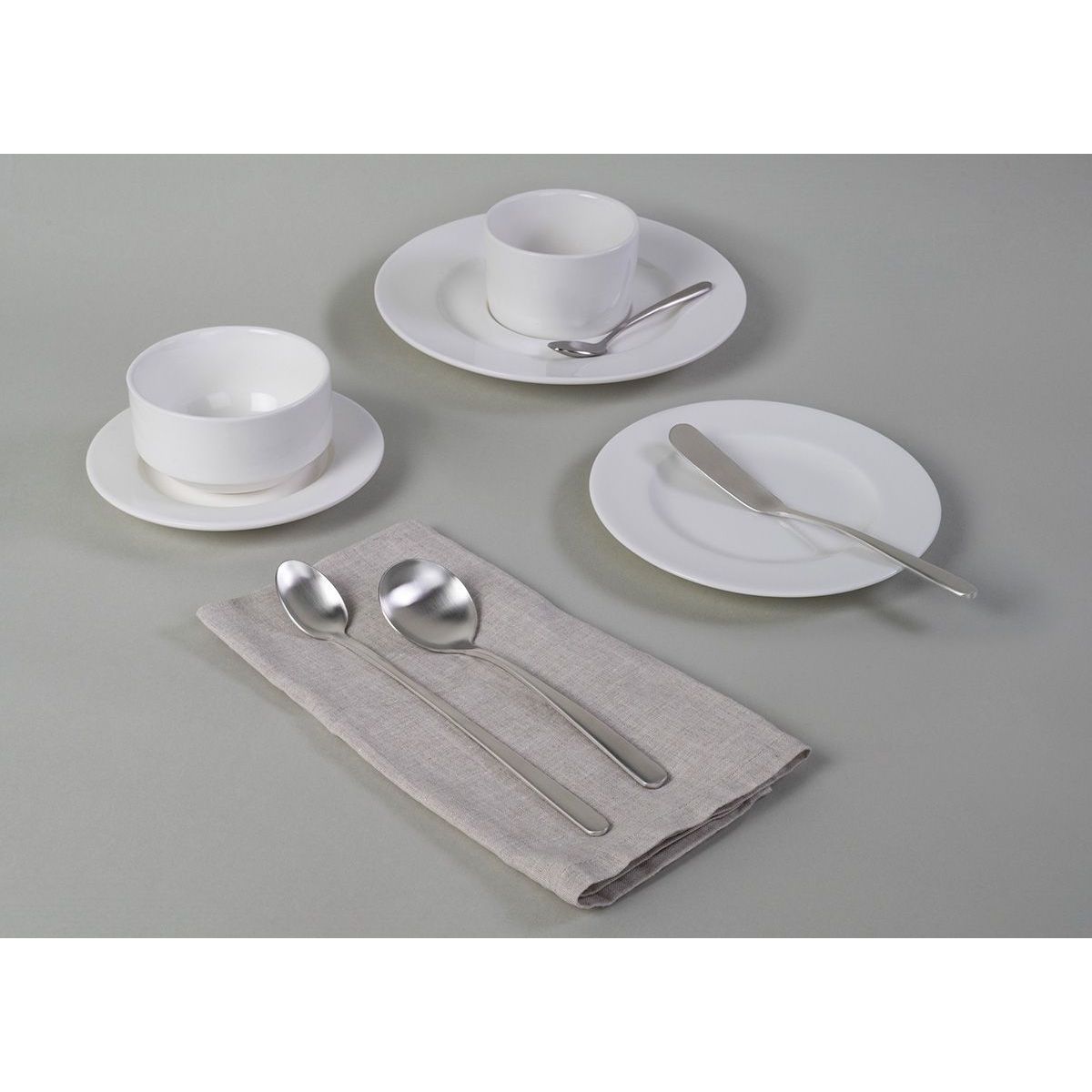 FOH - Cucharas Clásicas de Sopa 7 - Pack de 12 piezas Acero Inoxidable