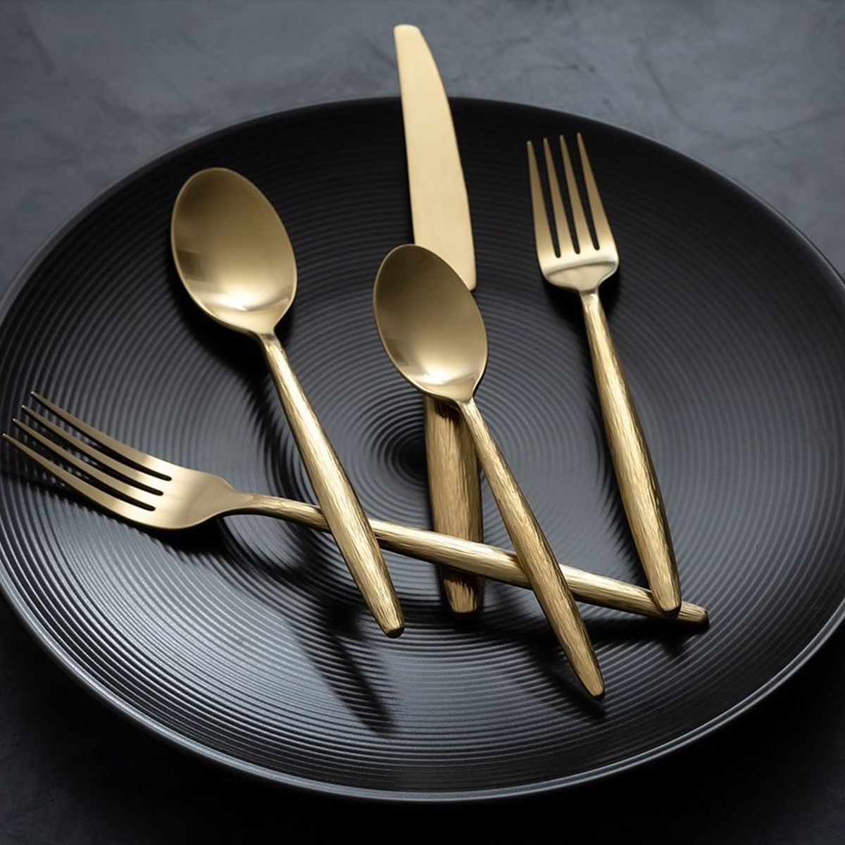 FOH - Tenedor de Ensalada Owen 75 pack de 12 piezas Matte Brass