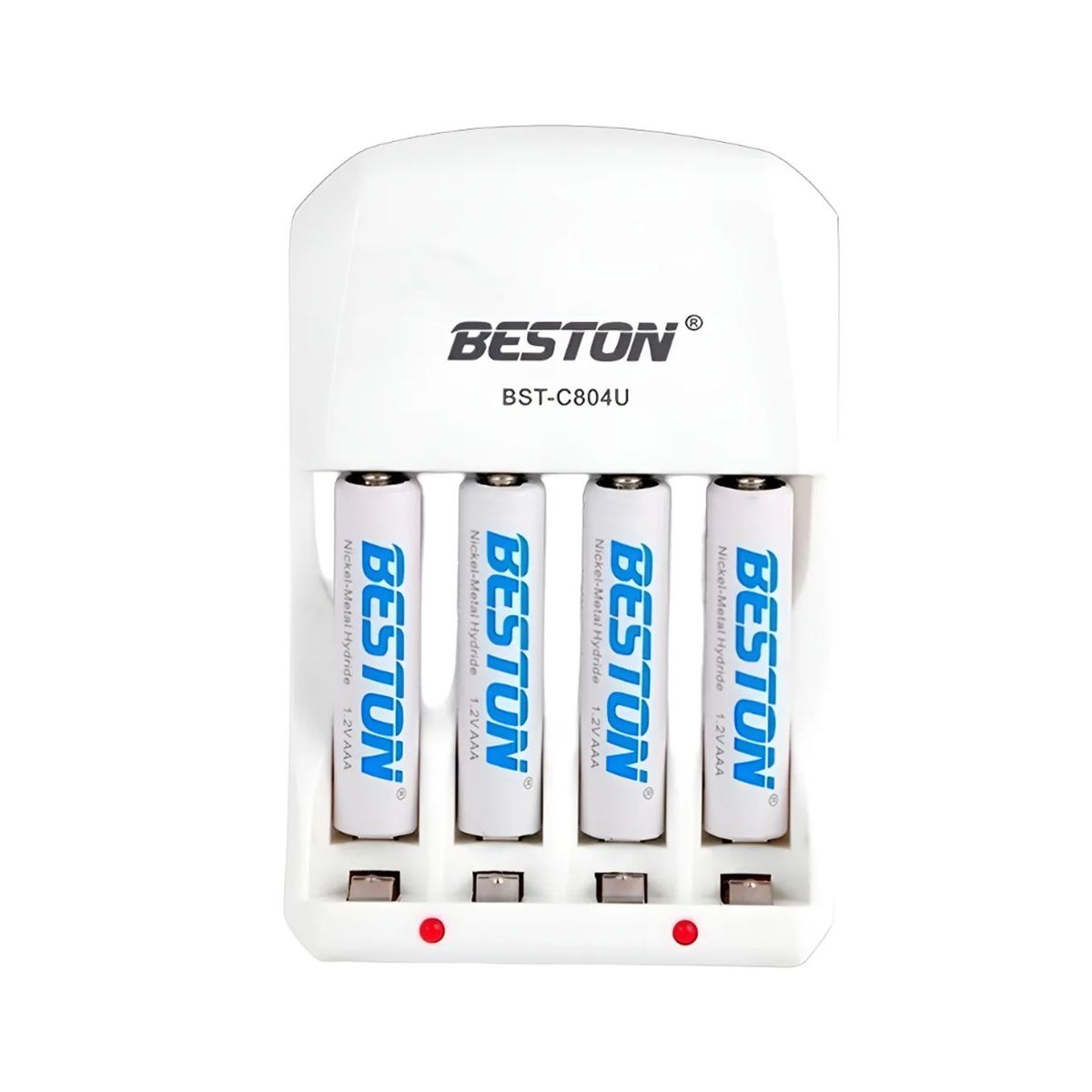 BESTON - Cargador Beston + 4 Pilas Aaa Recargables 1.2v  1100mah