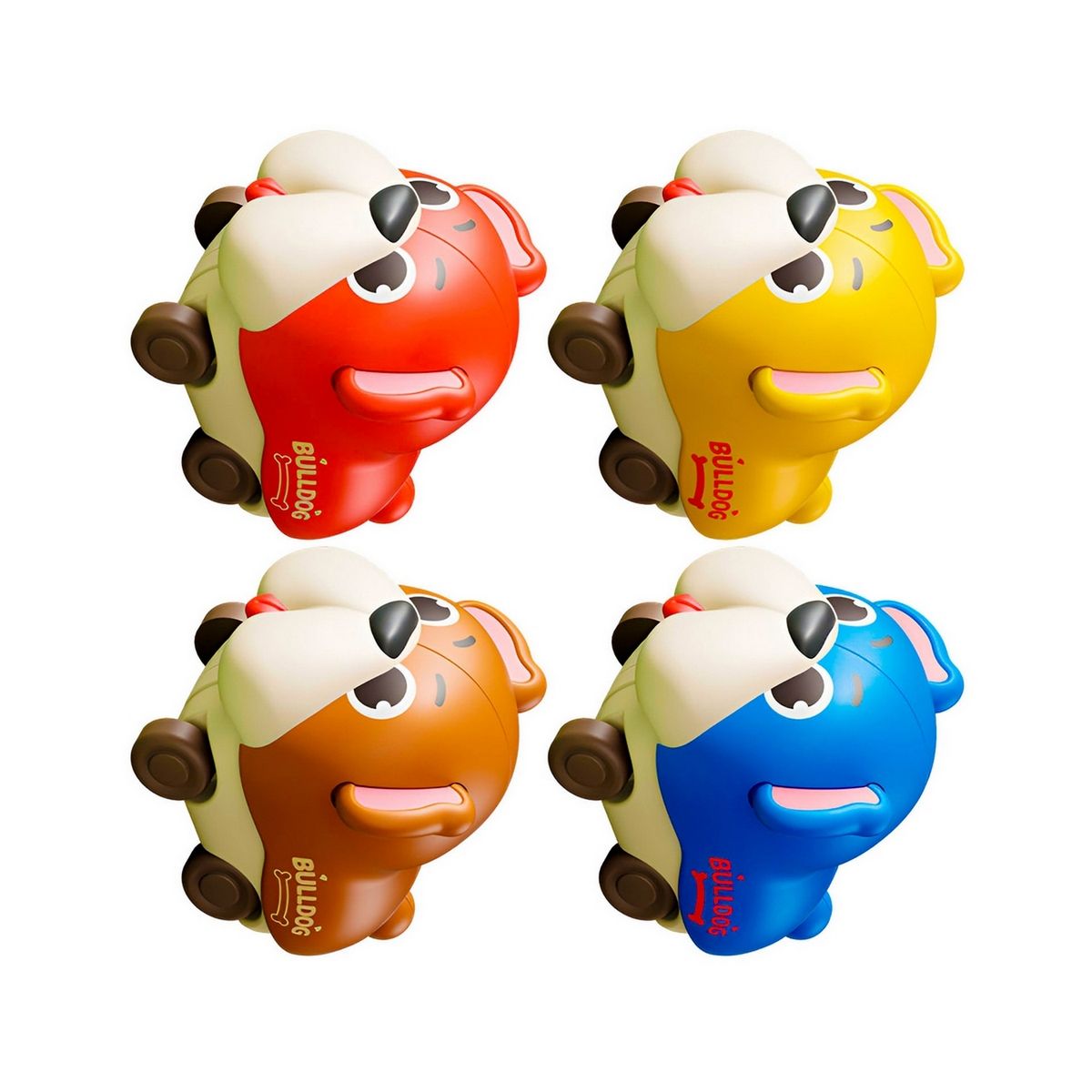 GENERICO - Carro Perro Perrito Coleccionable De Impulso X 4 Unidades