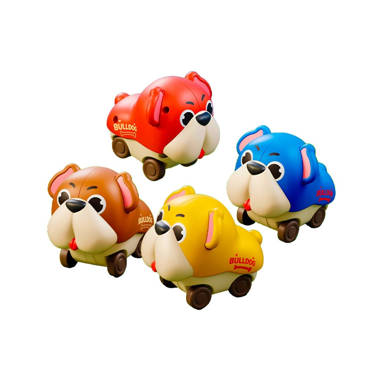 GENERICO - Carro Perro Perrito Coleccionable De Impulso X 4 Unidades