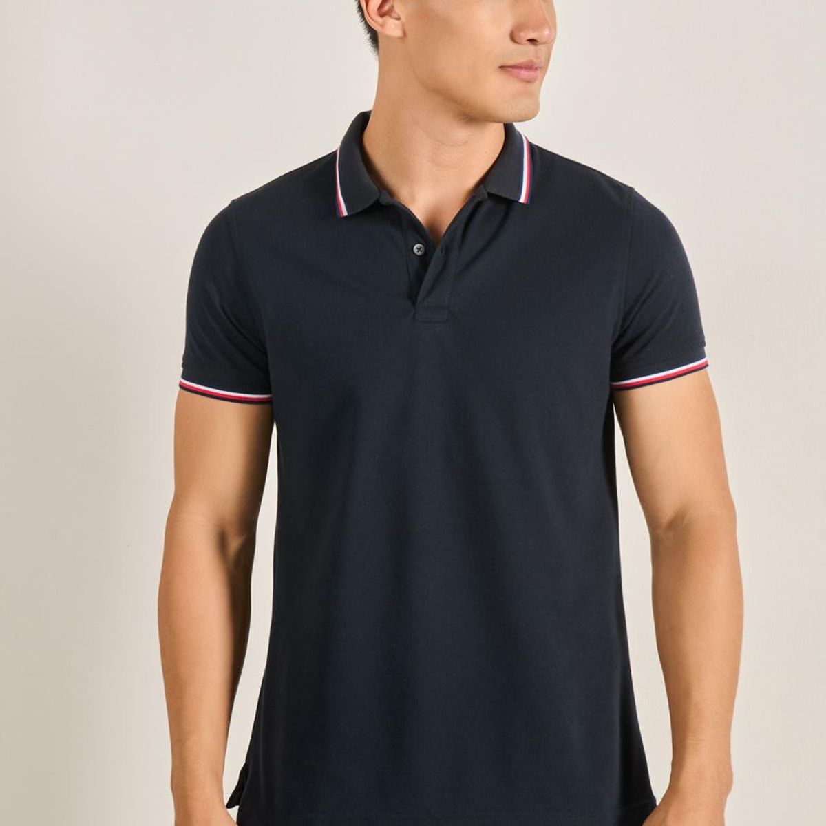 KOAJ - KOAJ Camiseta polo unicolor para hombre cuenta con 2 botones Hombre