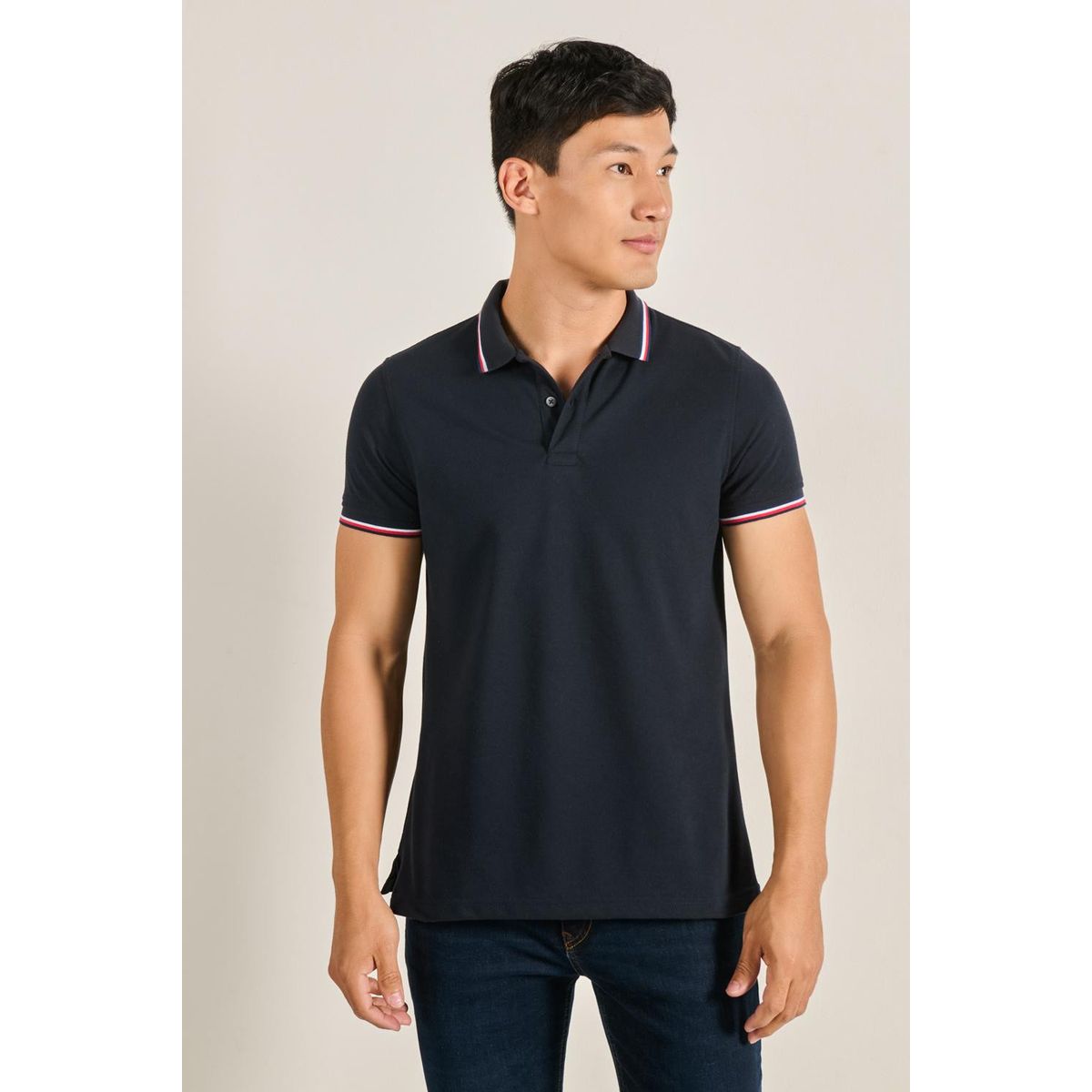 KOAJ - KOAJ Camiseta polo unicolor para hombre cuenta con 2 botones Hombre