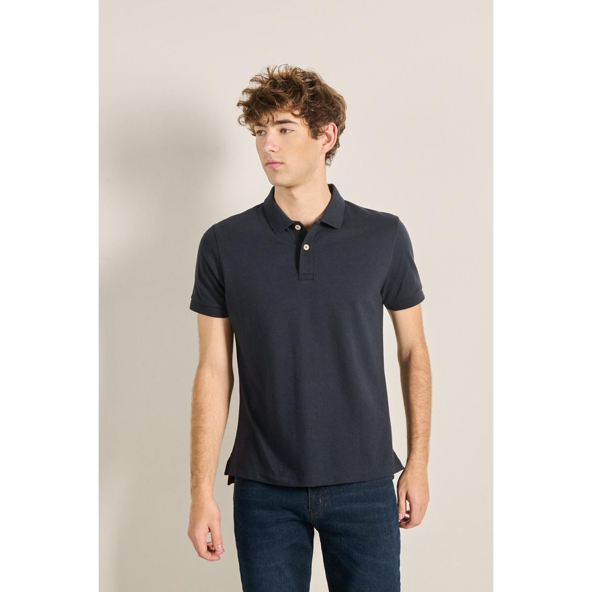 KOAJ - KOAJ Camiseta Polo unicolor con cuello y puños tejido Hombre