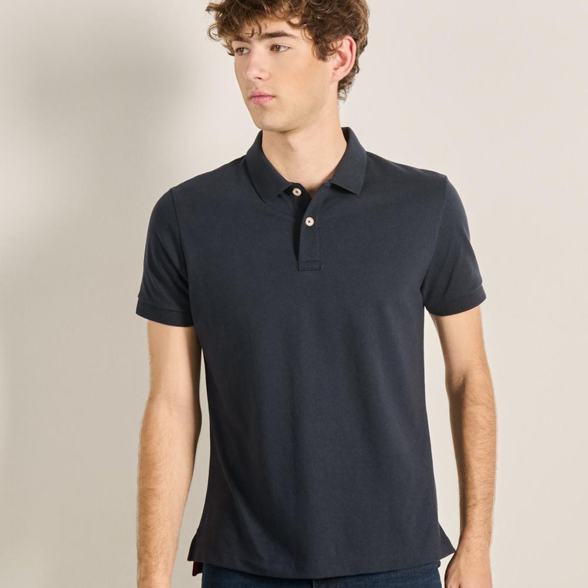 KOAJ - KOAJ Camiseta Polo unicolor con cuello y puños tejido Hombre