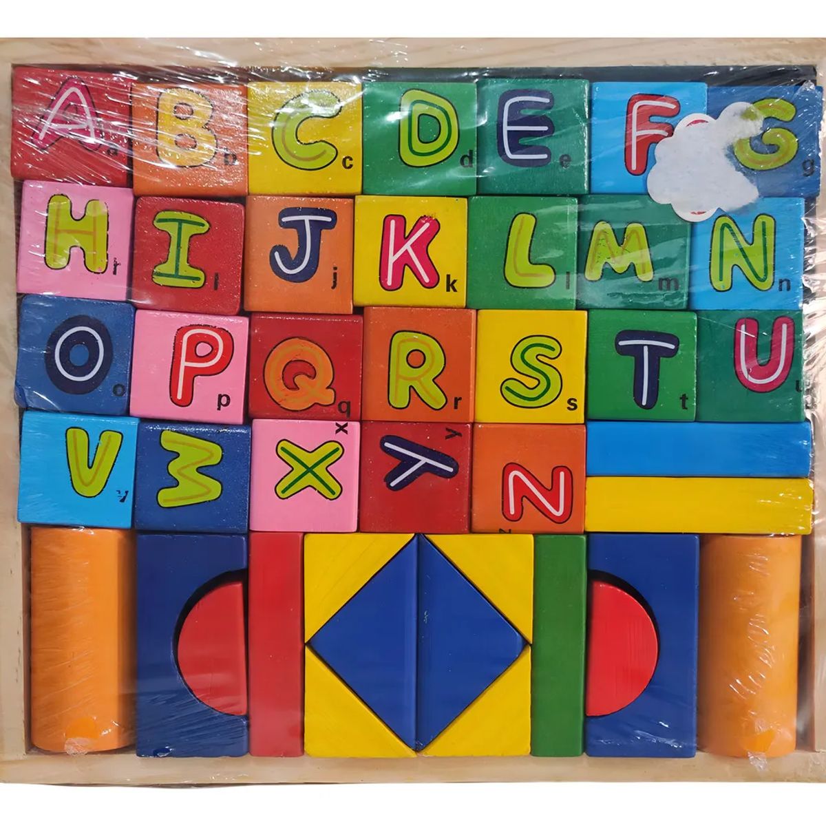 GENERICO - Bloques Armables Letra Abecedarios Figuras Geométricas Juego