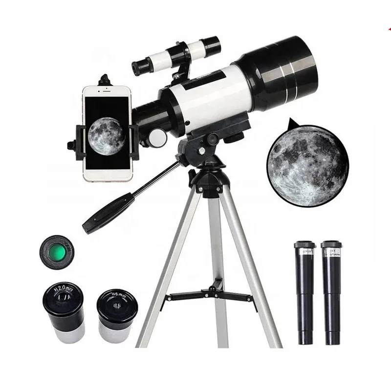 GENERICO - TELESCOPIO DOBLE MIRA CON SOPORTE PARA CELULAR