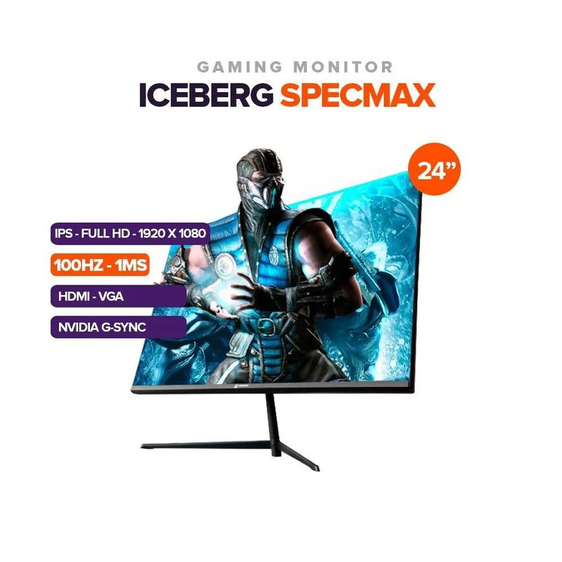 ICEBERG - Monitor Gamer Iceberg Specmax G24V3 24 IPS  FHD  100hz  HDMI  VGA