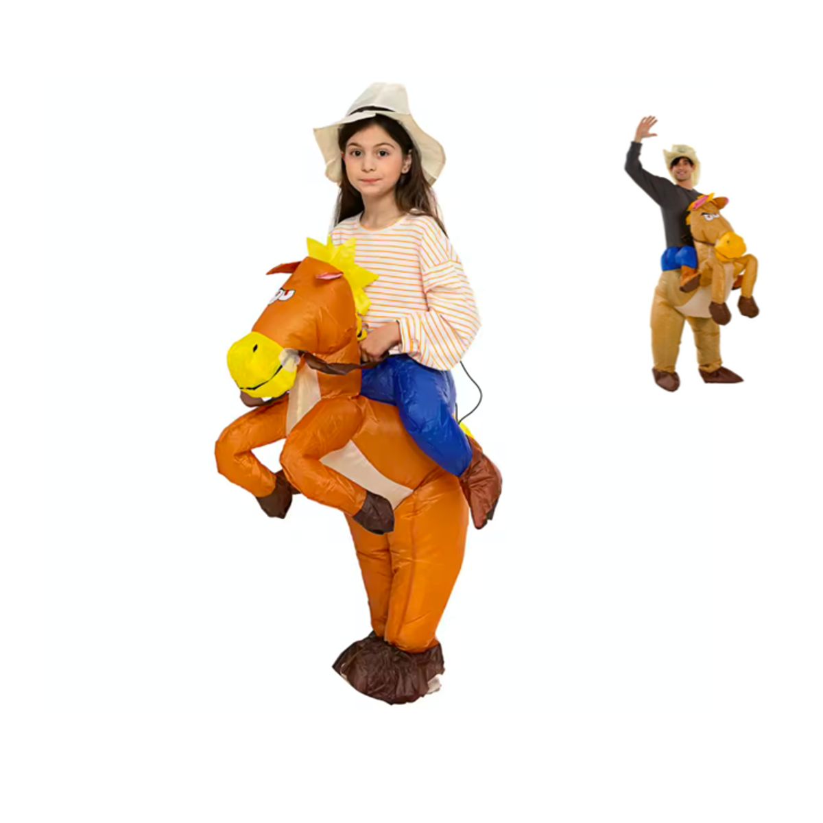 GENERICO - Disfraz Inflable Para Niños Para Montar Modelo Pony