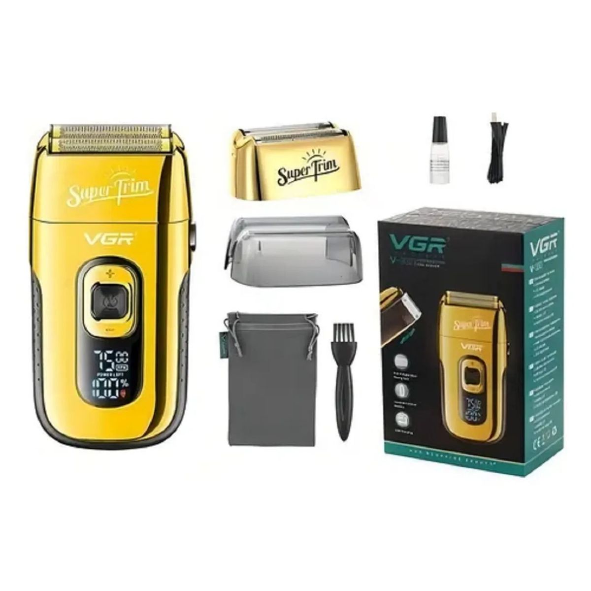 GENERICO - Maquina Rasuradora Afeitadora Barba Dorada