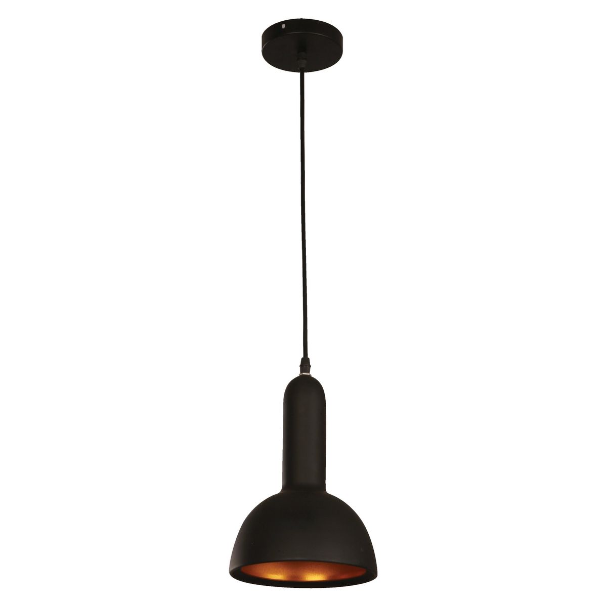 DESIGNER - LAMPARA COLGANTE NEGRA 1 LUZ IKELITE MODERNA