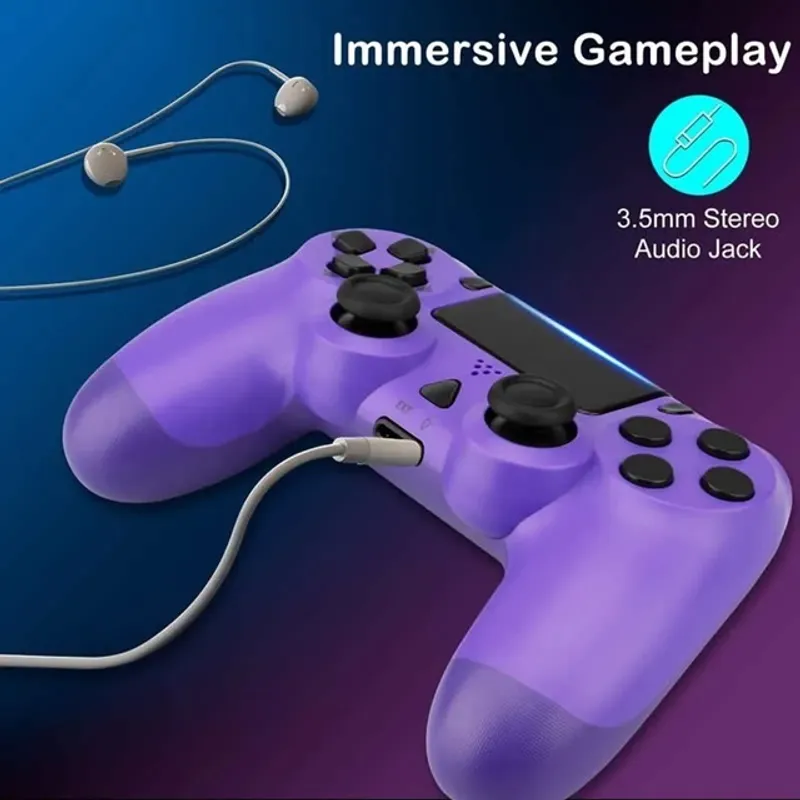 GENERICO - control para ps4 pc y android compatible inalámbrico color violeta
