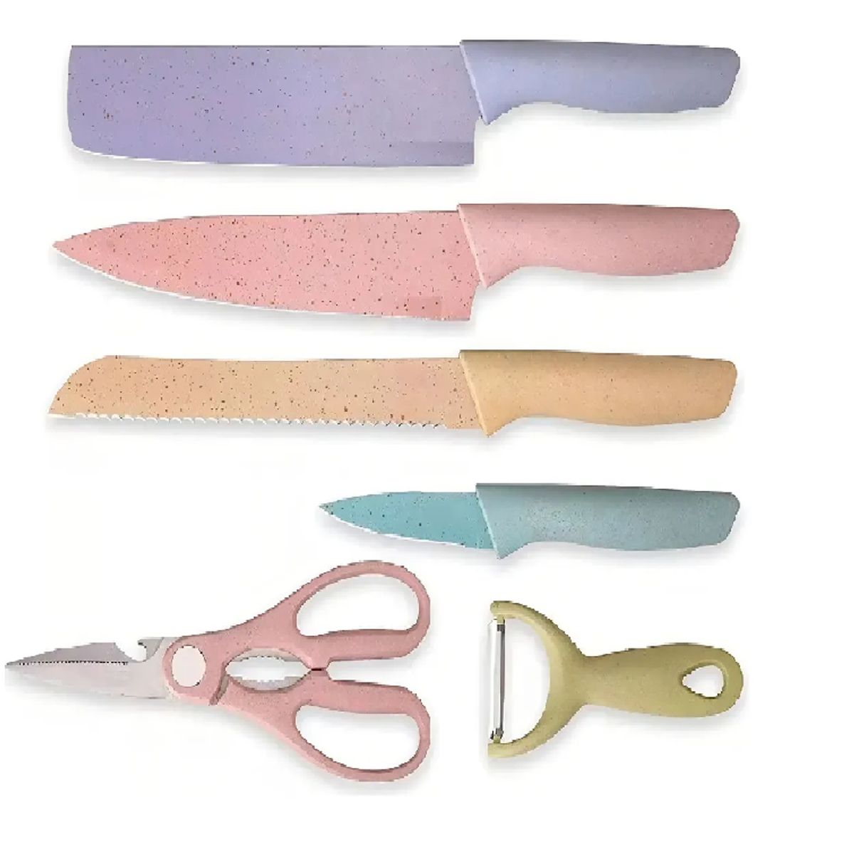 SKY - Set De Cuchillos Colores Pastel X6 Piezas Color Tonos pasteles