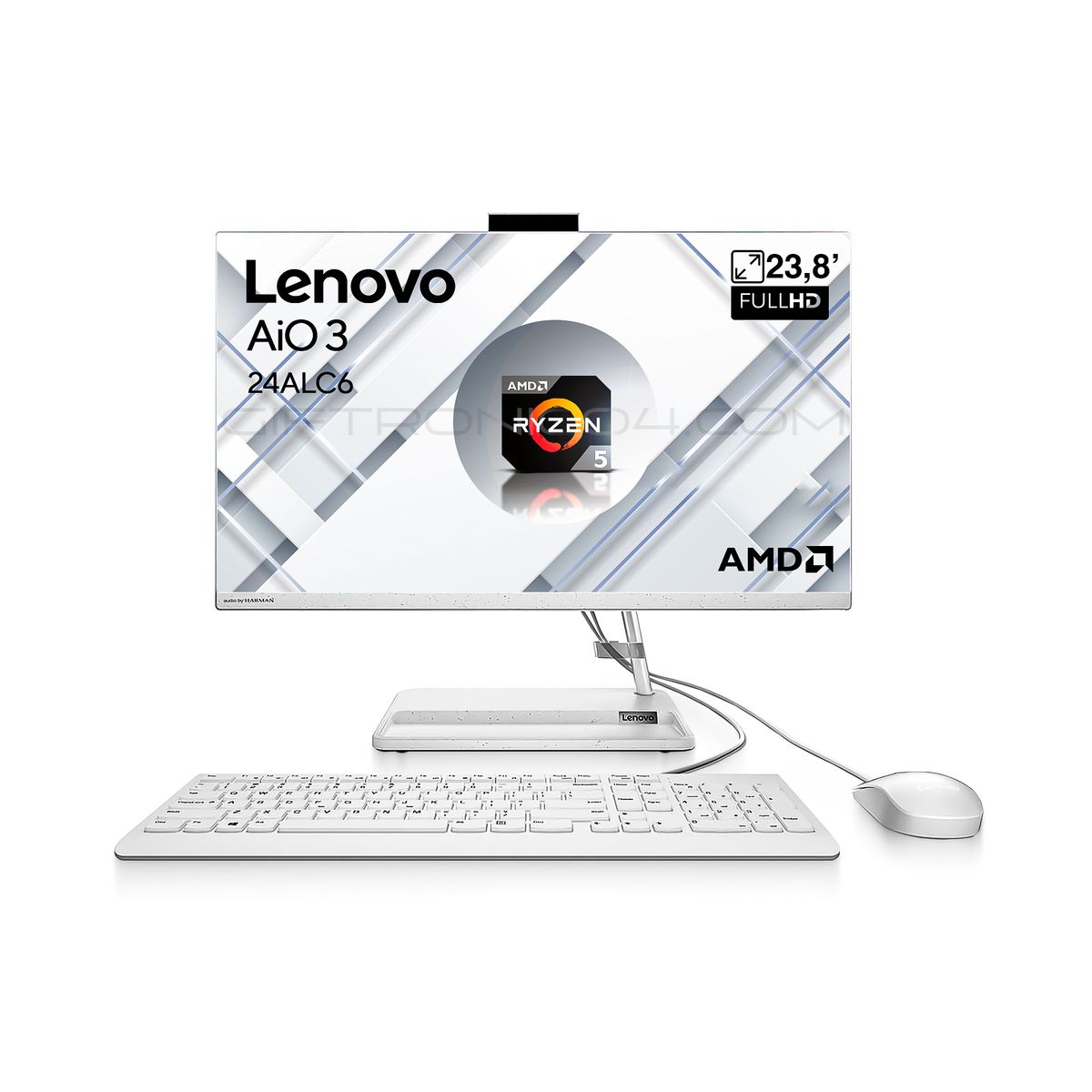 LENOVO - Aio Lenovo IdeaCentre AIO 3 24ALC6 -  FHD - AMD R5-7430U - 24GB RAM 512GB SSD - Blanco