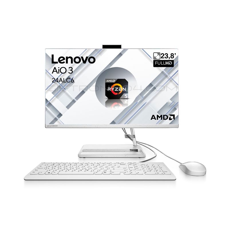 LENOVO - Aio Lenovo IdeaCentre AIO 3 24ALC6 -  FHD - AMD R5-7430U - 32GB RAM 512GB SSD - Blanco