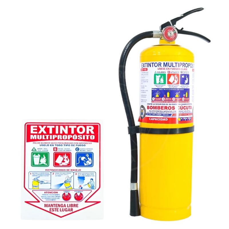 GENERICO - EXTINTOR MULTIPROPOSITO ABC 10LBS