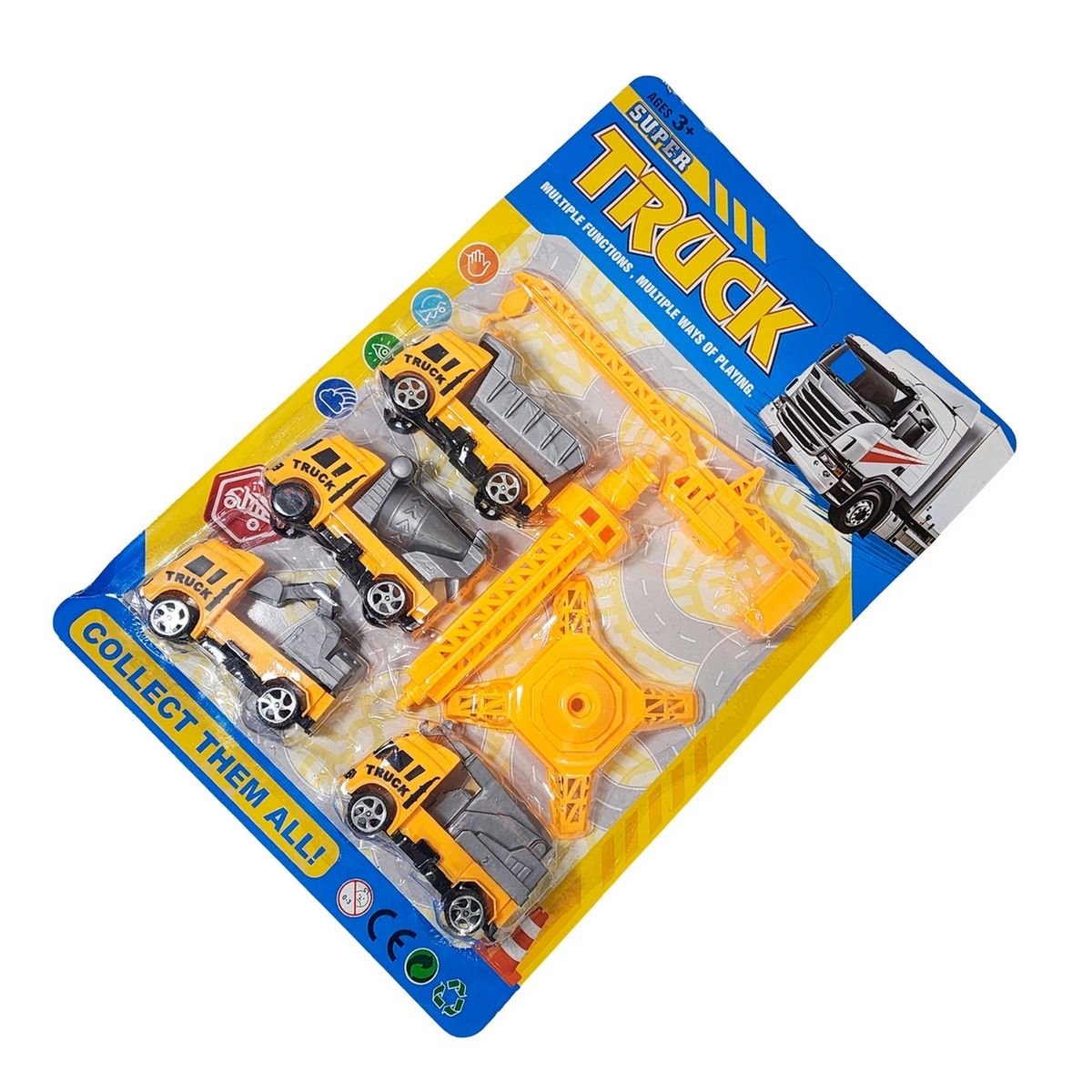 GENERICO - Camiones Construccion Set + Grua Juguete Niños Constructor