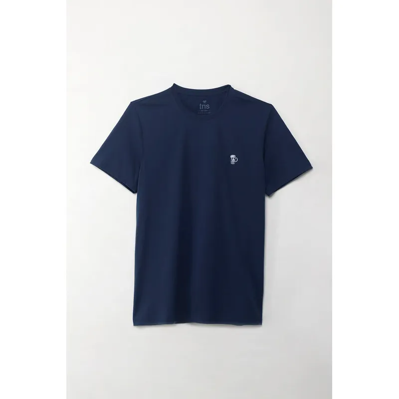 TENNIS - Camiseta manga corta estampada azul para hombre