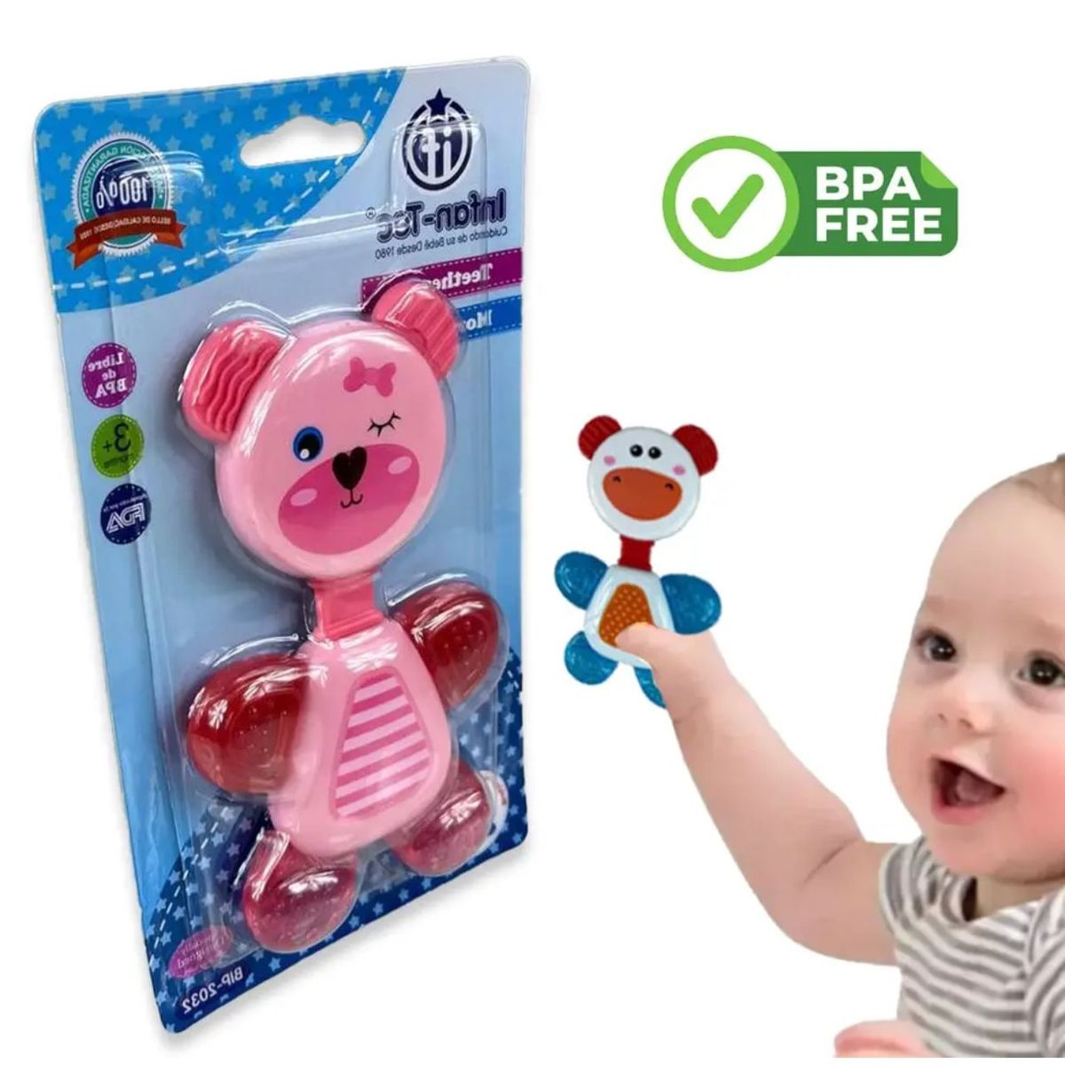 GENERICO - Mordedor Rascaencías Relleno de Agua Didáctico Para Bebé