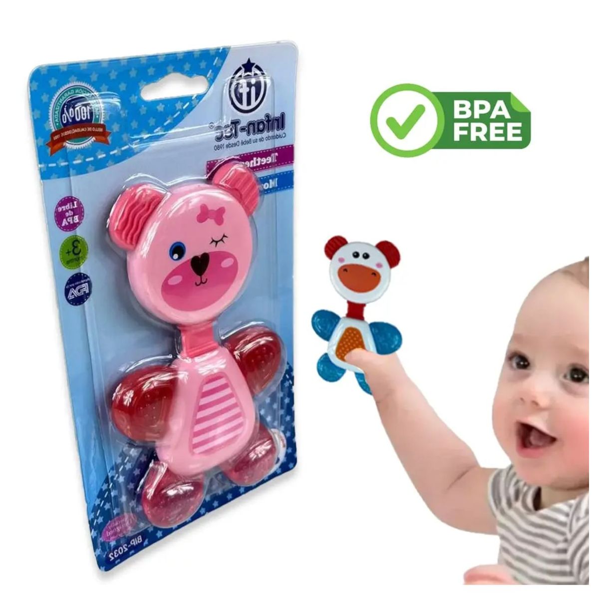 GENERICO - Mordedor Rascaencías Relleno de Agua Didáctico Para Bebé