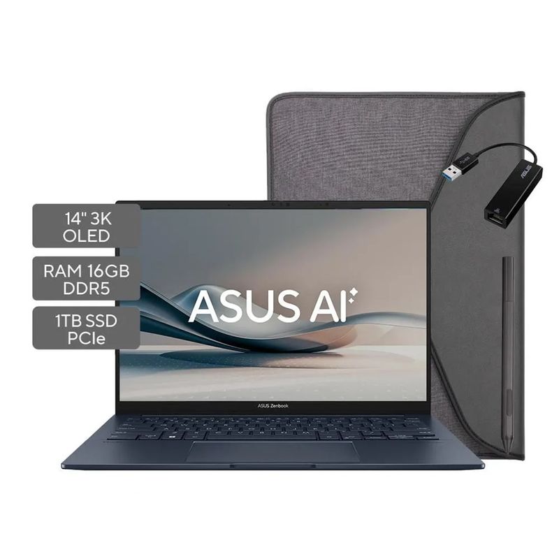 ASUS - Portatil ASUS Zenbook UX3405CA-PZ332W Intel Core Ultra 7 255H SSD 1 TB 16GB 14" OLED WQ Win 11 Home