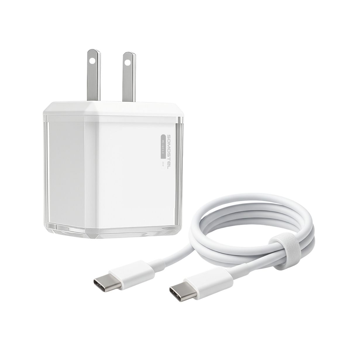 TECH - Cargador Celular Tipo-C A C-Cubo De Carga Cable Carga Rápida