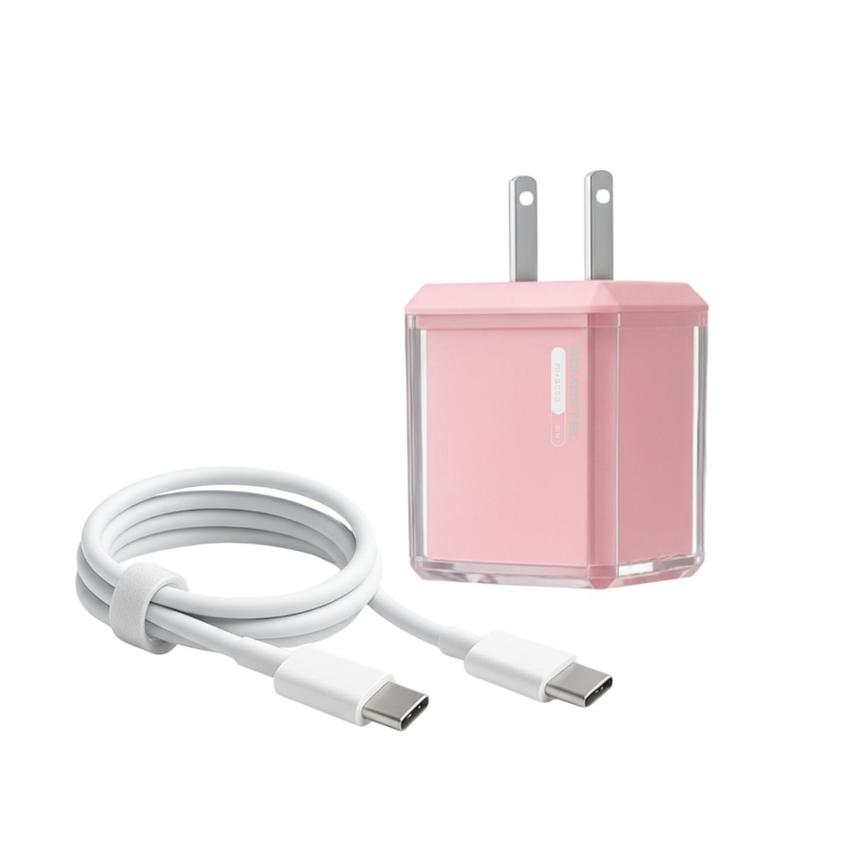 TECH - Cargador Celular Tipo-C A C-Cubo De Carga Cable Carga Rápida