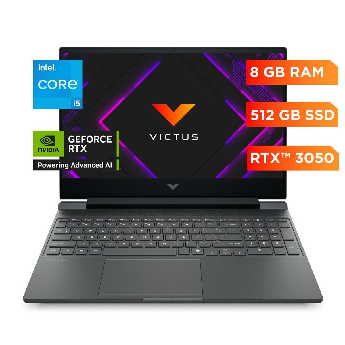 HP - Portátil Hp Victus Gaming 15-fa2009la Intel Core I5-13420h Rtx 3050 8gb Ram 512gb Windows 11