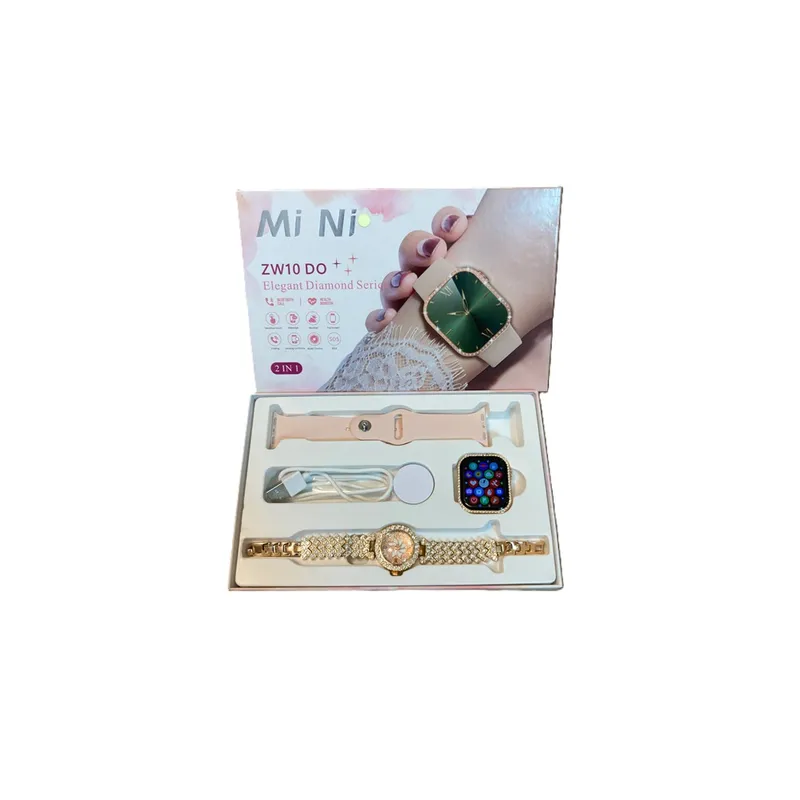 GENERICO - Combo Reloj Inteligente Para Mujer Smartwatch Mini ZW10
