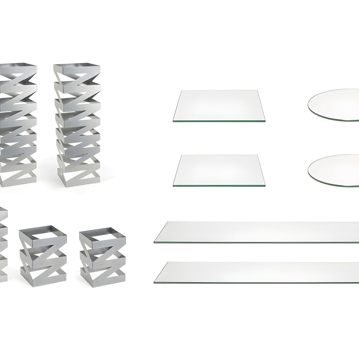 FOH - Esenciales Buffet - Zig Zag - Cristal Claro en Plata pack 1 pcs