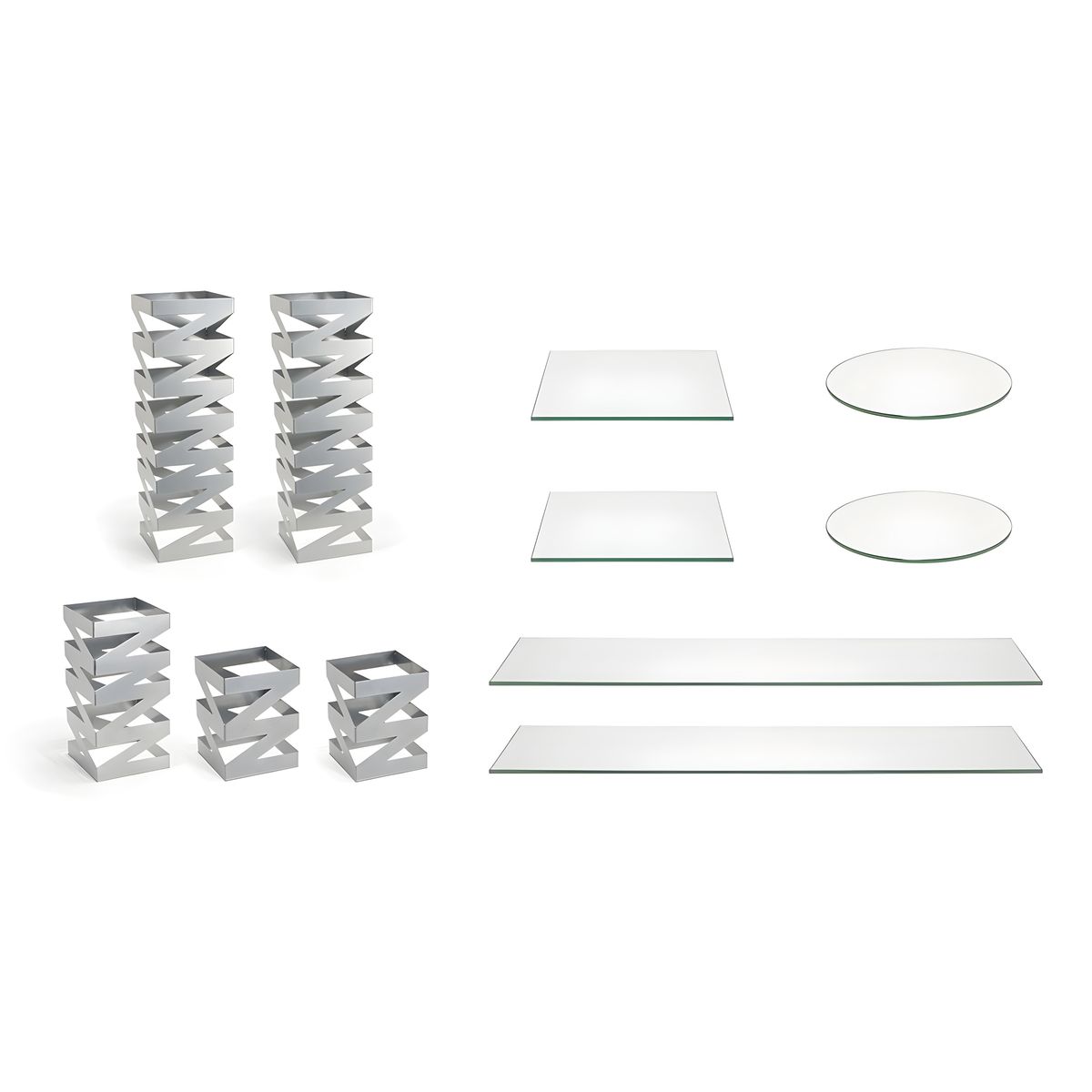 FOH - Esenciales Buffet - Zig Zag - Cristal Claro en Plata pack 1 pcs