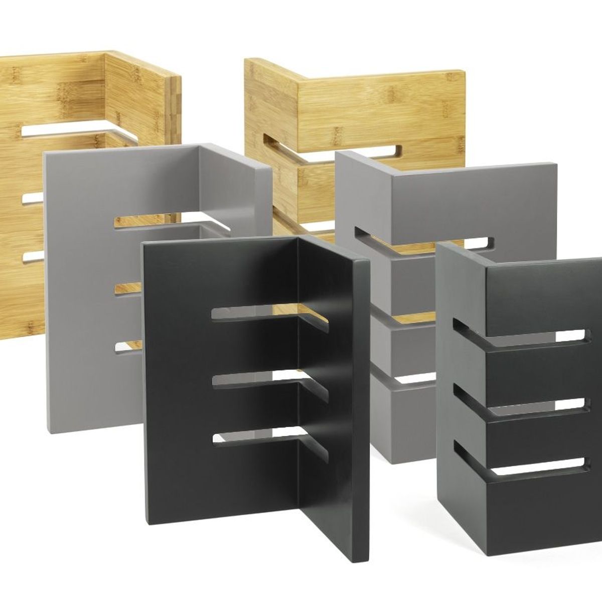 FOH - Riser Slotted de Bambú L - Set de 2 - Marca Bamboo - 13