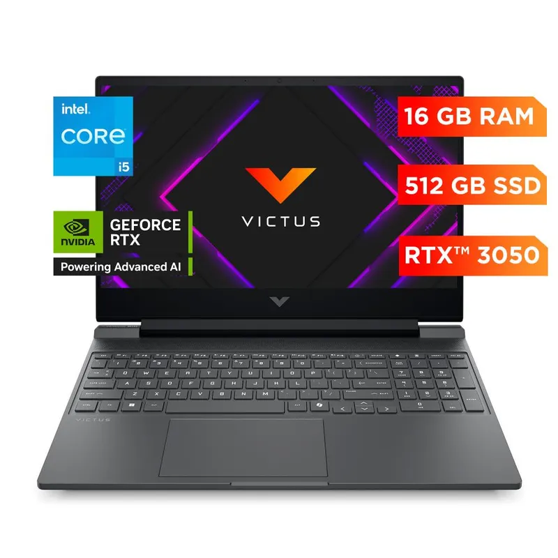 HP - Portátil Hp Victus Gaming 15-fa2014la Intel Core I5 Rtx 3050 16gb Ram 512gb 15.6" Windows 11