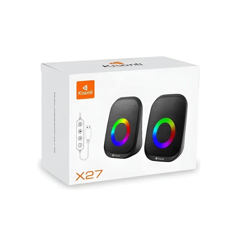 GENERICO - Parlante Para Pc Laptop Kisonli Rgb X7 Altavoz Gamer