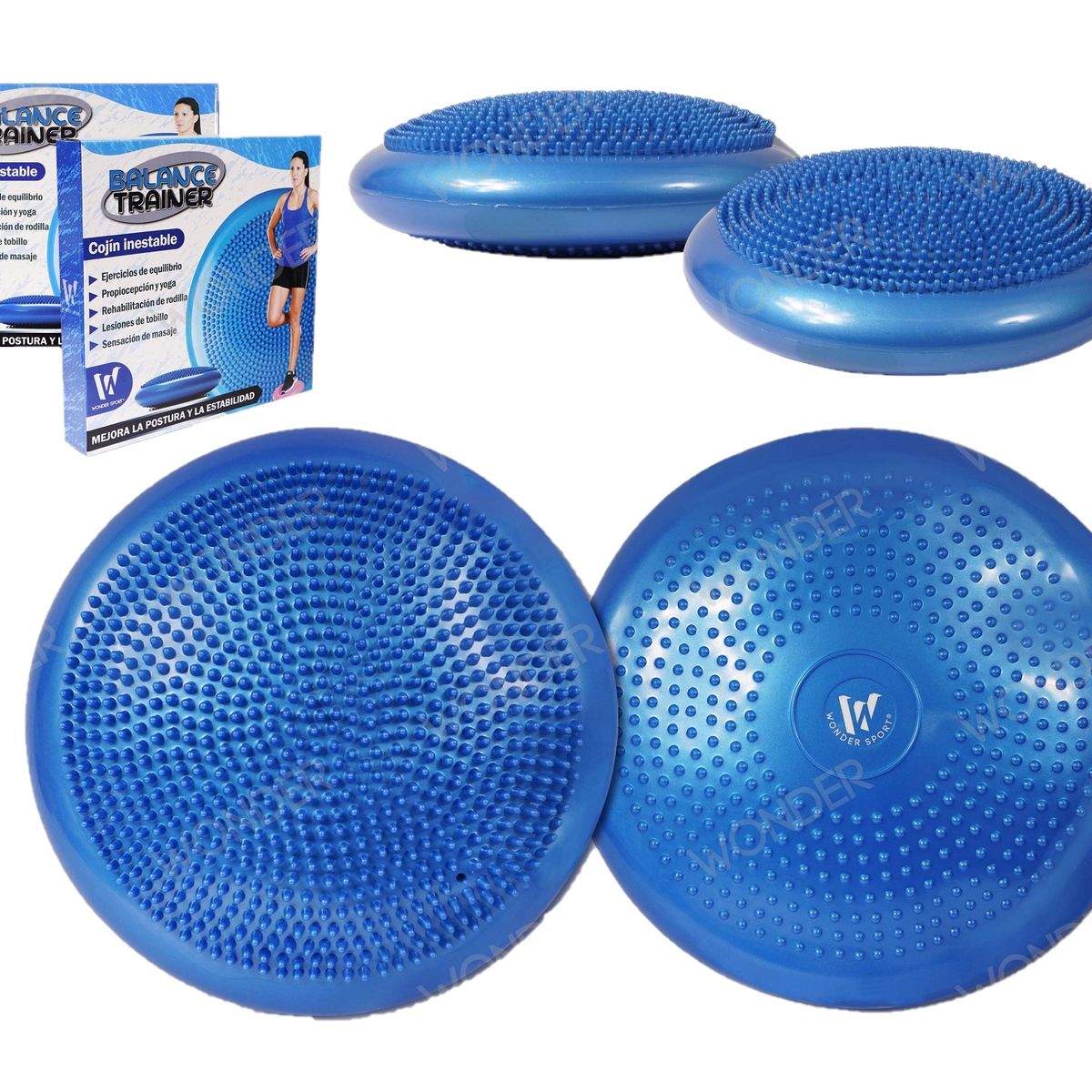 WONDER SPORT - Bosu Balon De Equilibrio Pelota Inestable Fortalecimiento Fitball Eriz