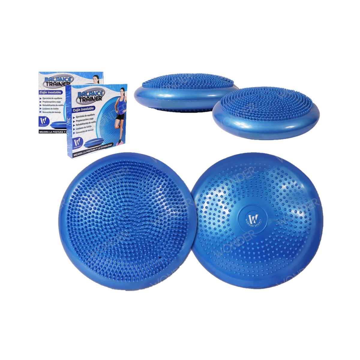 WONDER SPORT - Bosu Balon De Equilibrio Pelota Inestable Fortalecimiento Fitball Eriz