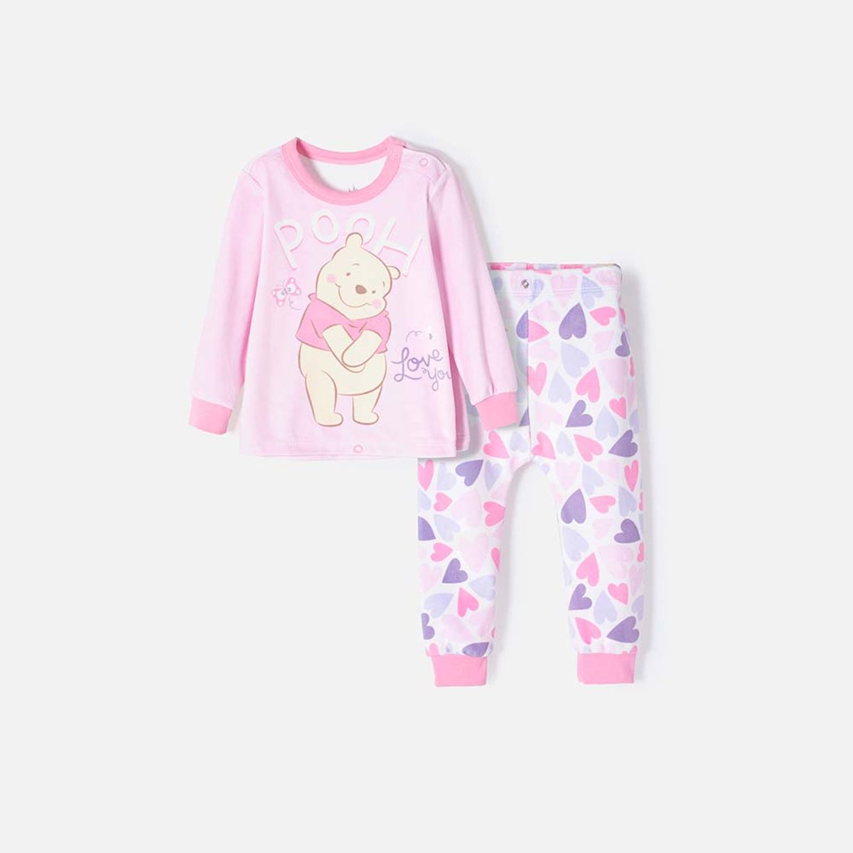 DISNEY - Pijama Winnie The Pooh multicolor para bebé niña