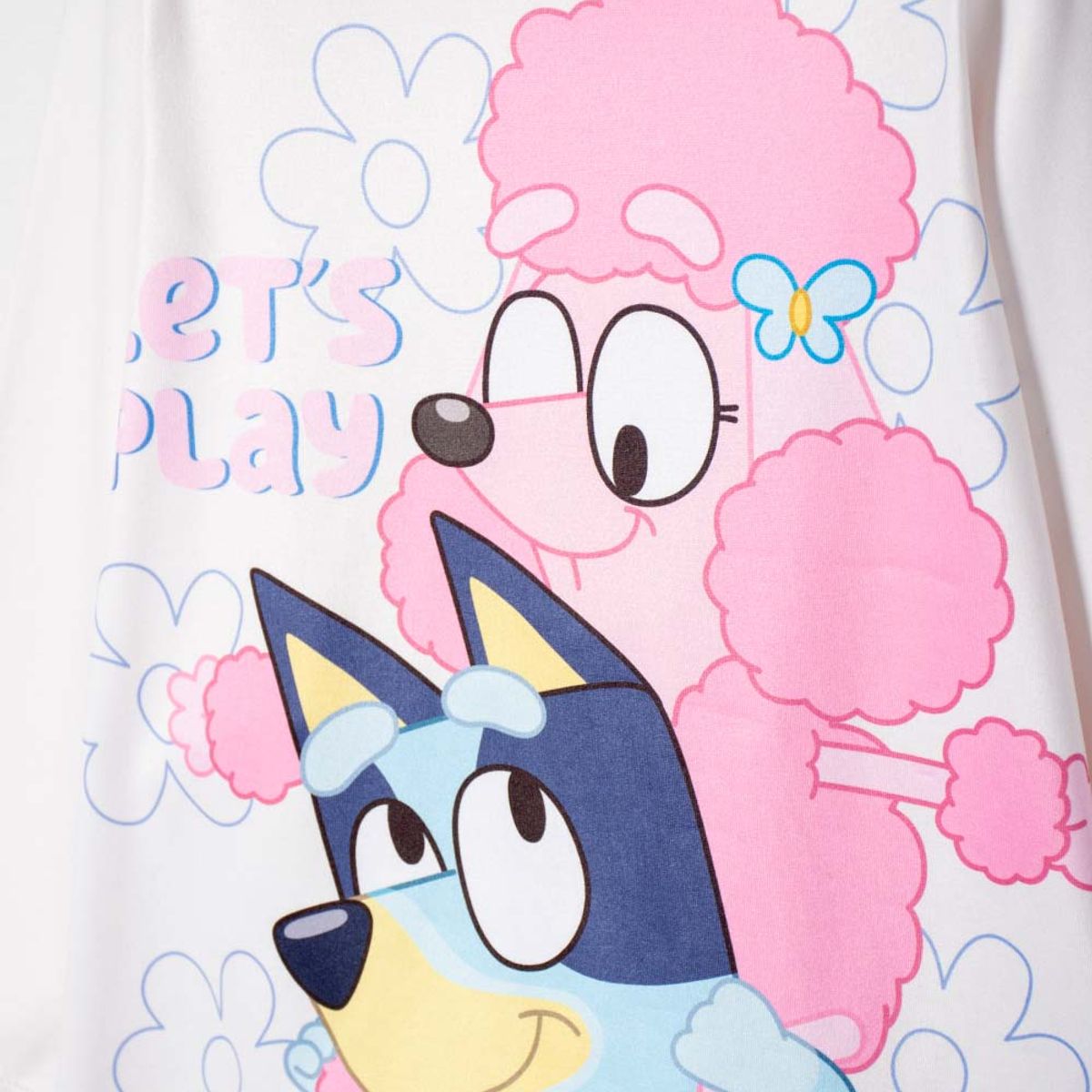 BLUEY - Pijama de Bluey multicolor manga larga para niña 2T a 6T