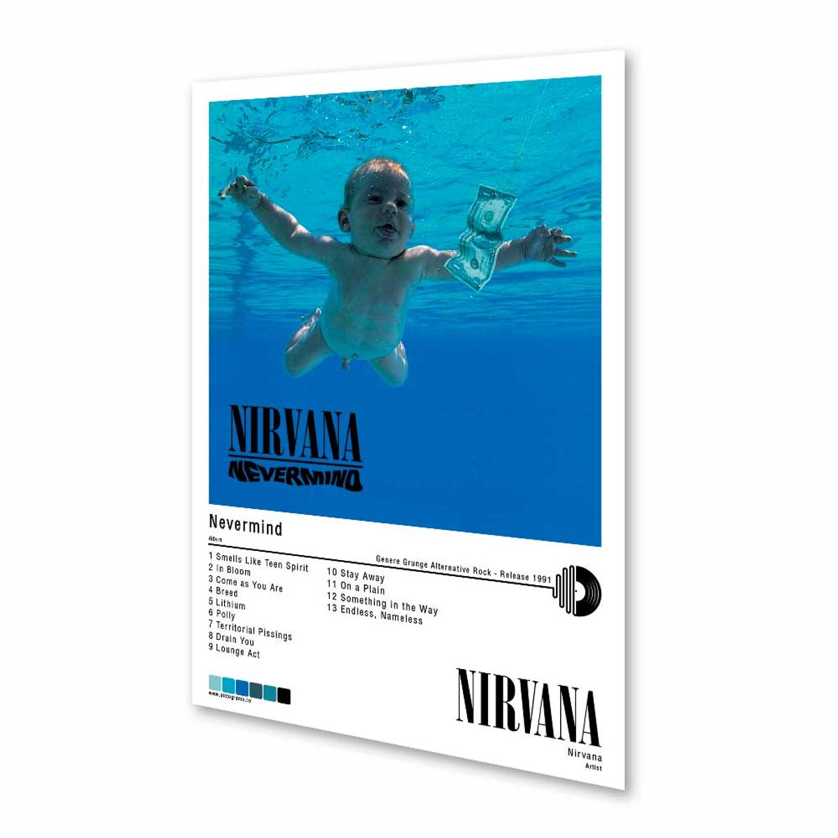NEW PRINT - Póster Nirvana - Nevermind Music Afiche Impresión