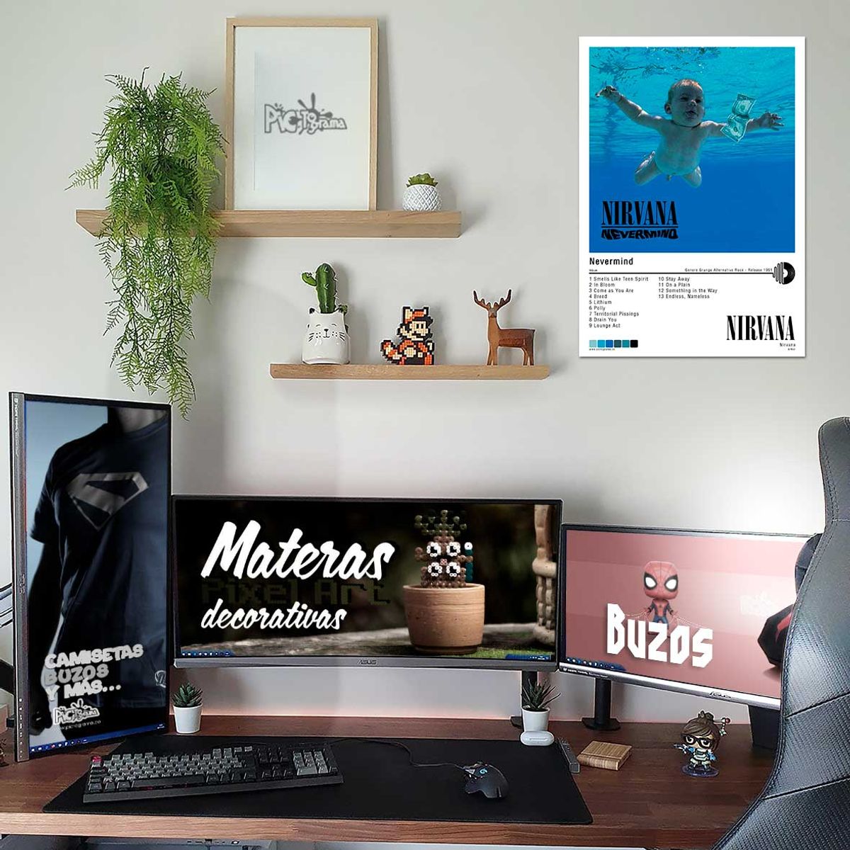 NEW PRINT - Póster Nirvana - Nevermind Music Afiche Impresión