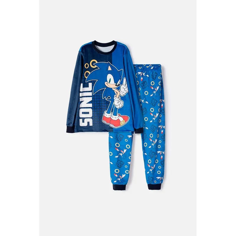 SONIC - Pijama Sonic con pantalón largo niña